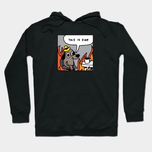 THIS IS FINE MEME DRAWING COMIC SARCASM Hoodie